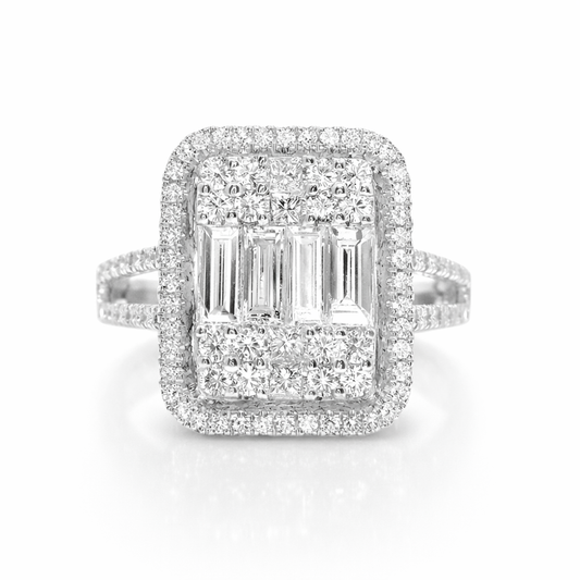 1.06CT Diamond Ring 18k White Gold