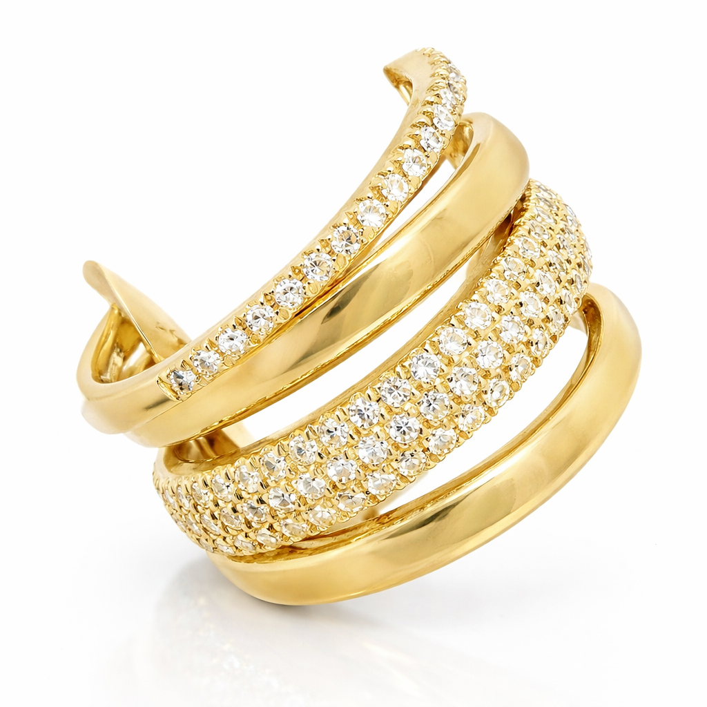 0.95CT Diamond Ring 14k Yellow Gold