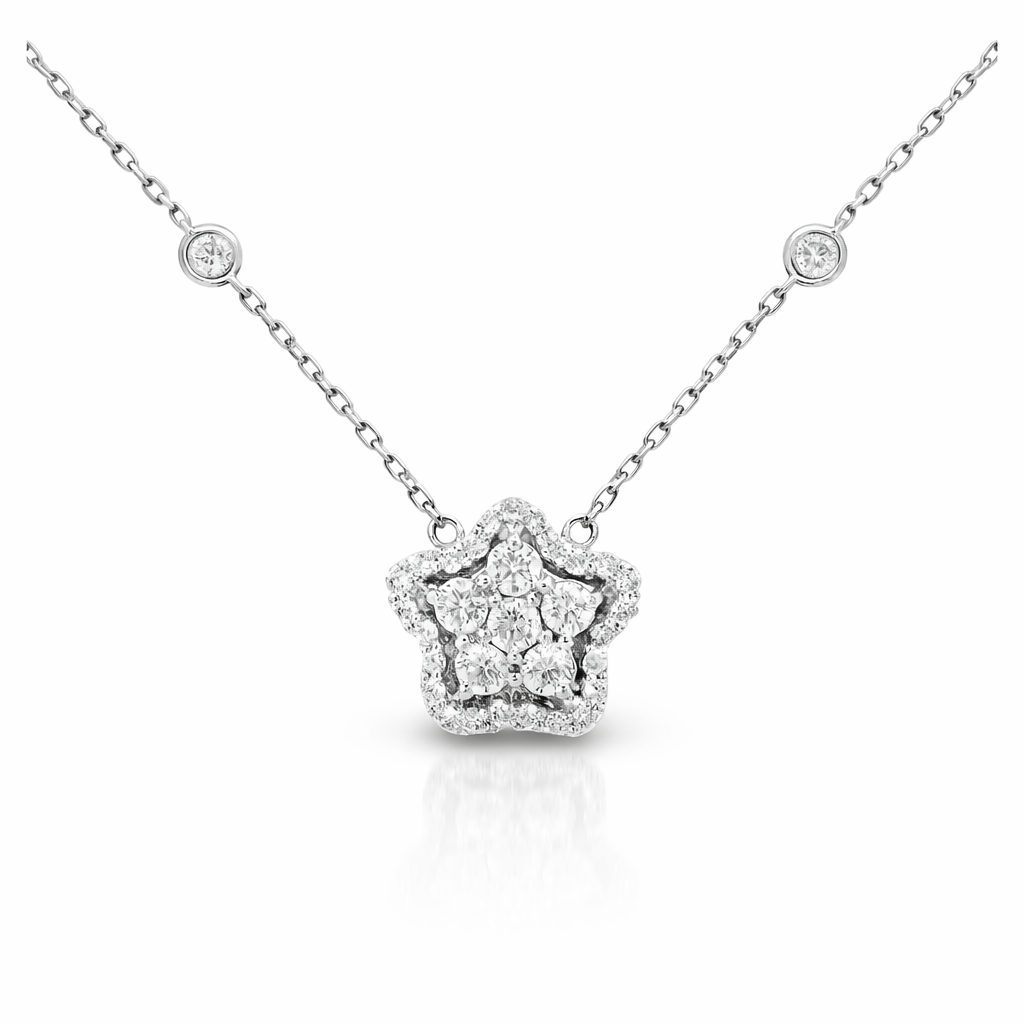 1.01CT Diamond Pendant 14k White Gold