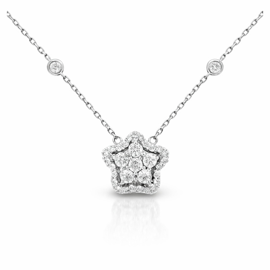 1.01CT Diamond Pendant 14k White Gold