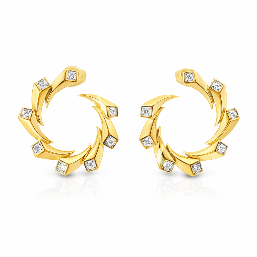 0.40CT Diamond Fashion Earring 14k Yellow Gold