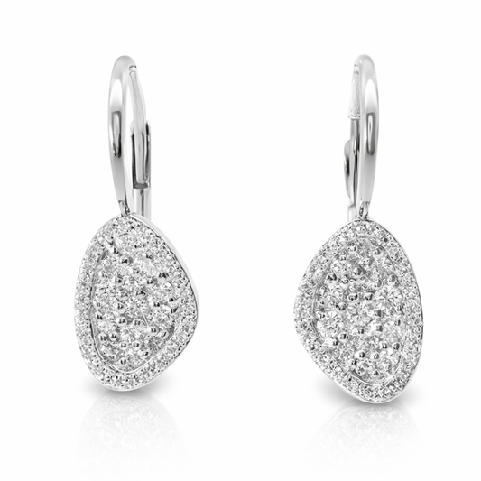 0.60CT Diamond Earring 18k White Gold