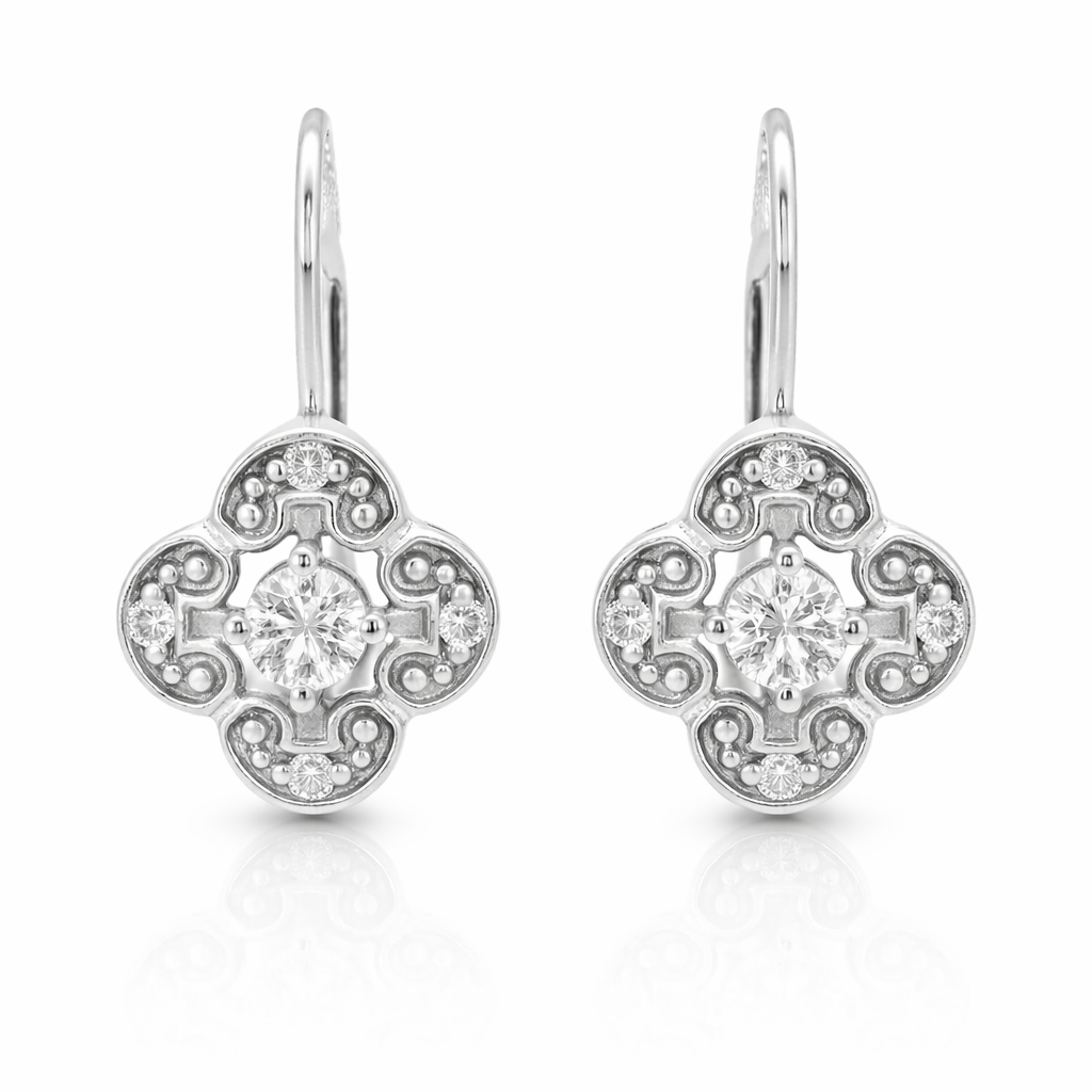 0.35CT Diamond Earring 14k White Gold