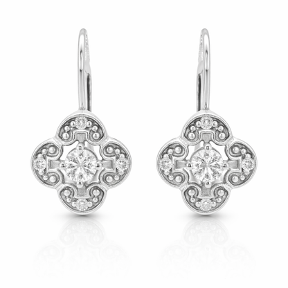 0.35CT Diamond Earring 14k White Gold