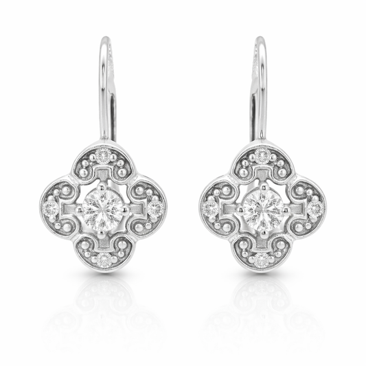 0.35CT Diamond Earring 14k White Gold