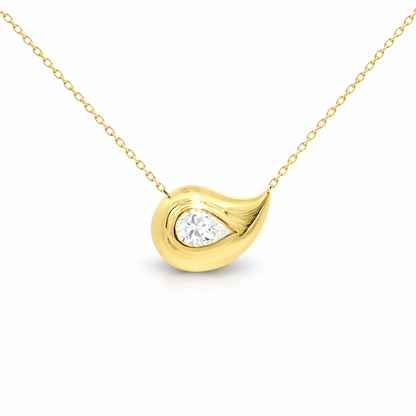0.73CT Lab Diamond Pendant 14k Yellow Gold