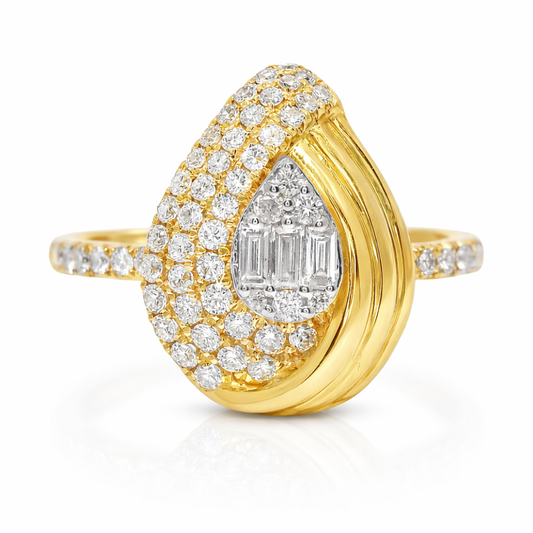0.47CT Diamond Ring 14k Yellow Gold