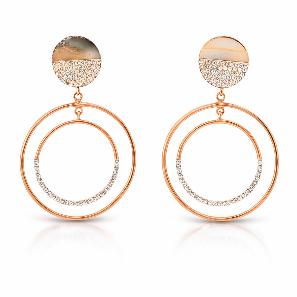 0.52CT Diamond 14k Rose Gold Earring