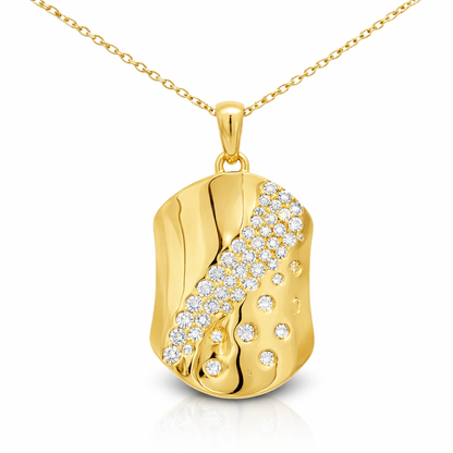0.76CT Diamond Pendant 14k Yellow Gold