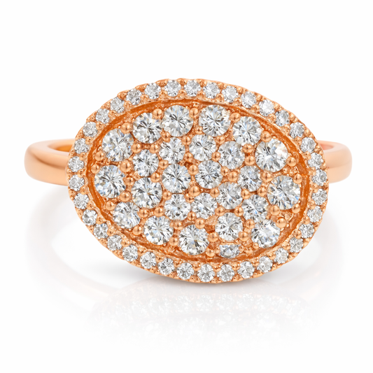 0.80CT Diamond Ring 14K Rose Gold
