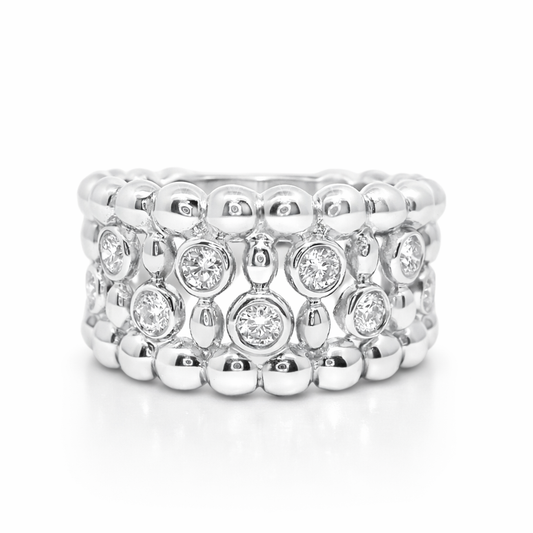 0.42CT Diamond Ring 18k white Gold