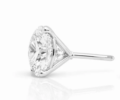 6.00CT Lab Diamond Stud Earring 14k White Gold