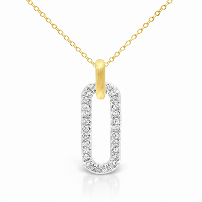 0.19CT Diamond Pendant 14k Yellow Gold