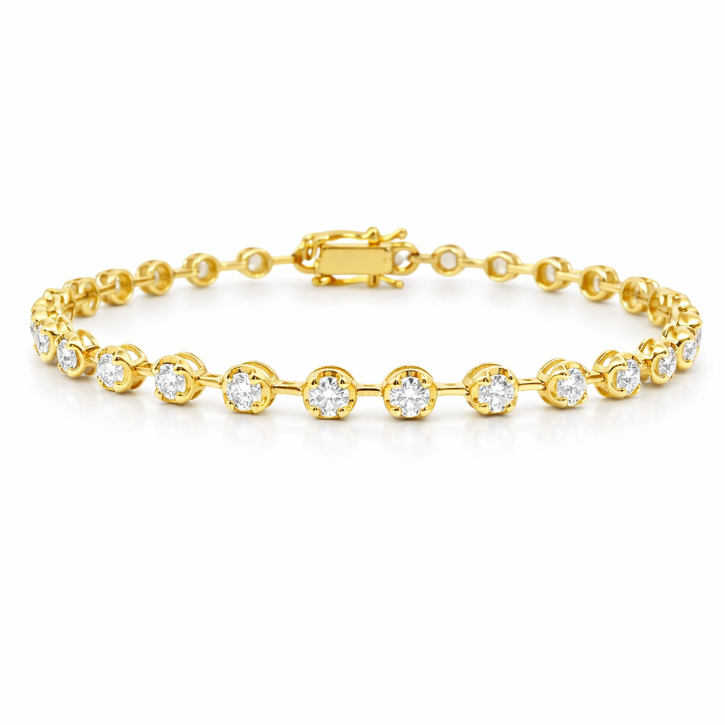 3.30CT Diamond Bracelet 14k Yellow Gold