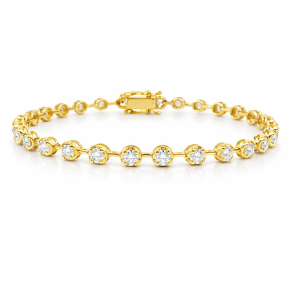 3.30CT Diamond Bracelet 14k Yellow Gold