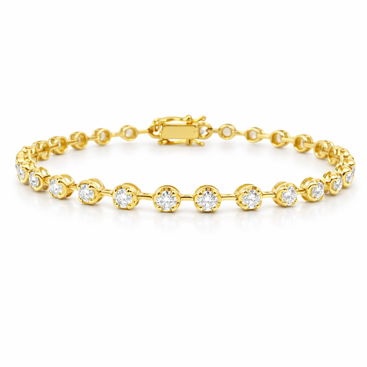 3.30CT Diamond Bracelet 14k Yellow Gold