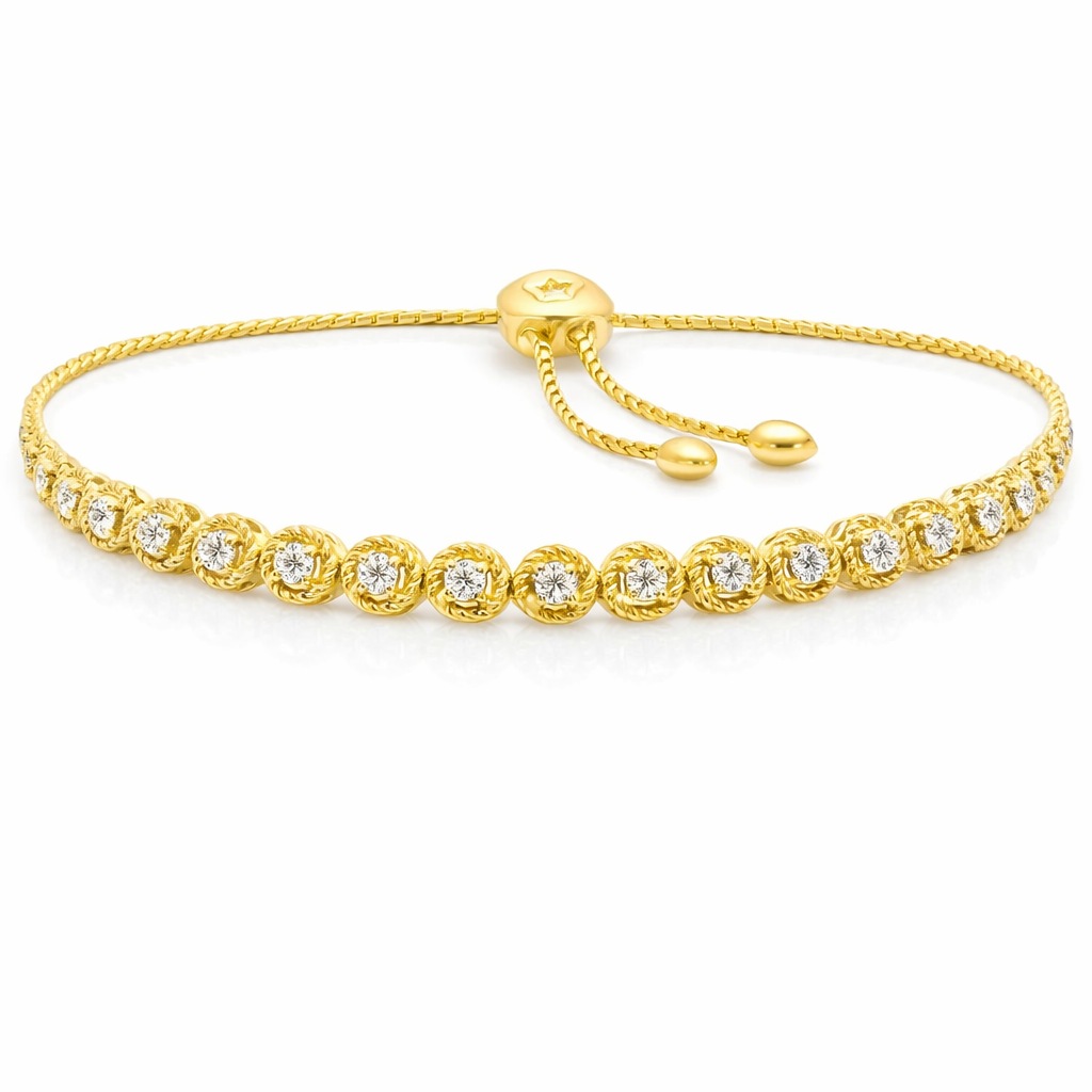 0.73CT Diamond Bracelet 14k Yellow Gold