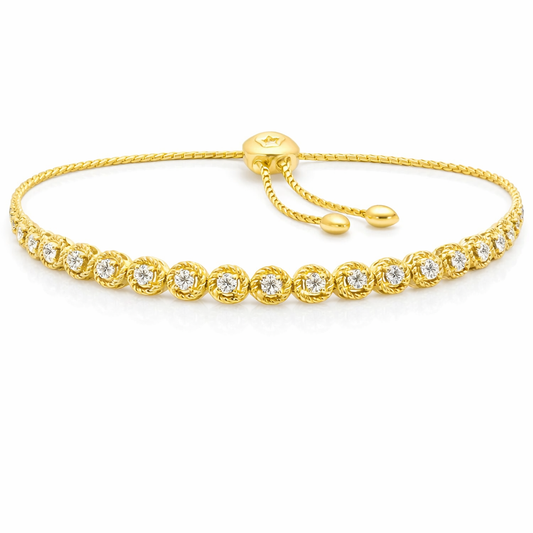 0.73CT Diamond Bracelet 14k Yellow Gold