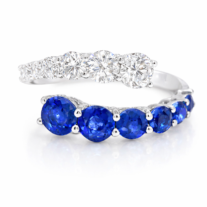 0.71CT Gemstone & 0.69CT Diamond Ring 18k White Gold