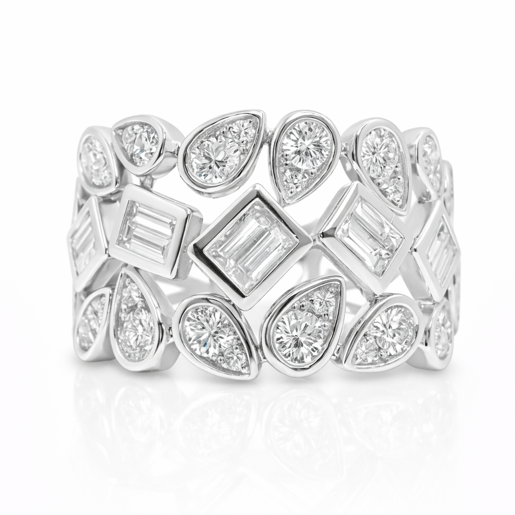1.44CT Diamond Ring 14k White Gold