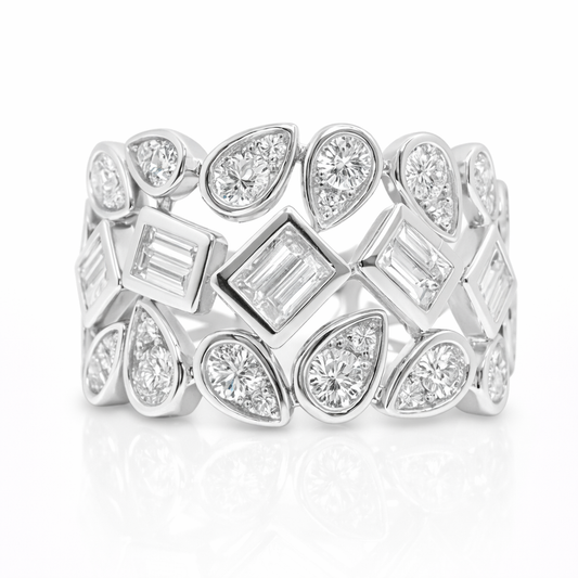 1.44CT Diamond Ring 14k White Gold