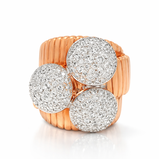 1.29CT Diamond Ring 18K Rose Gold