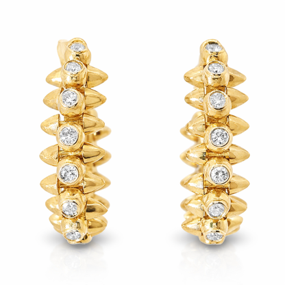 0.60CT Diamond 14k Yellow Gold Earring