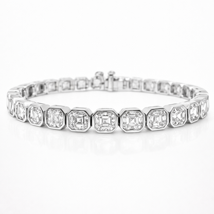 13.93CT Lab diamond Bracelet 14k white Gold