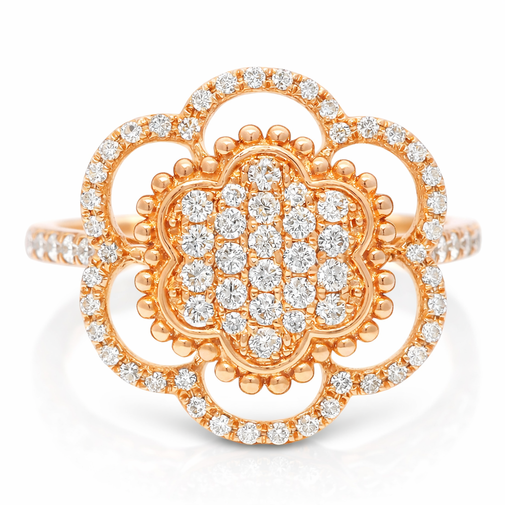 0.39CT Diamond Ring 14k Rose Gold