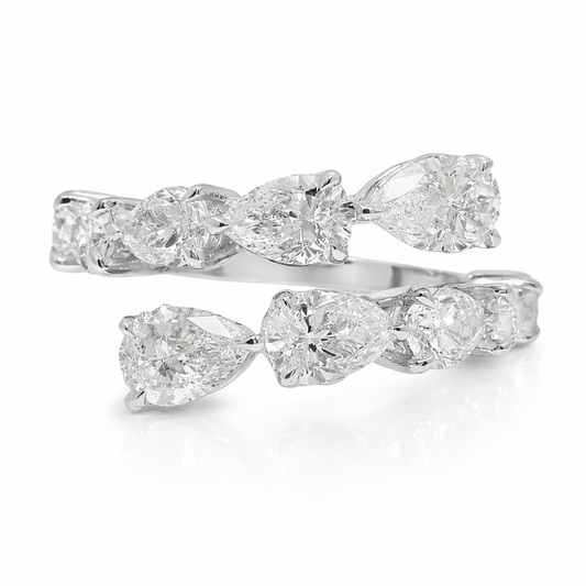 2.67CT Diamond Ring 18k White Gold