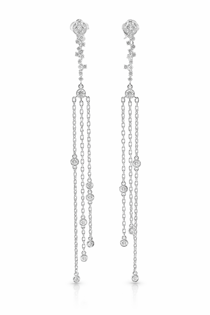 0.82CT Diamond Earring 14k White Gold