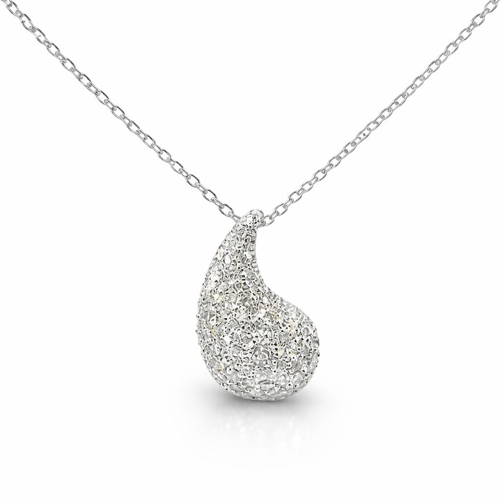 1.11CT Diamond Pendant 14k White Gold