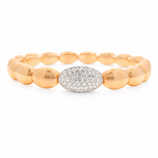 0.65Ct Diamond Bangle 18k Rose Gold