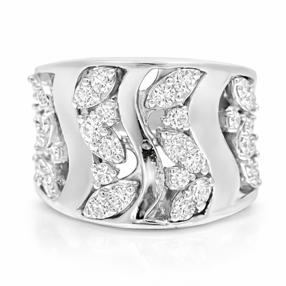 0.78CT Diamond Ring 18K White Gold