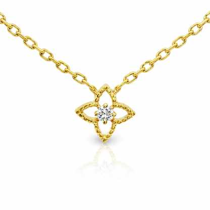 0.04CT Diamond Pendant 14k Yellow Gold