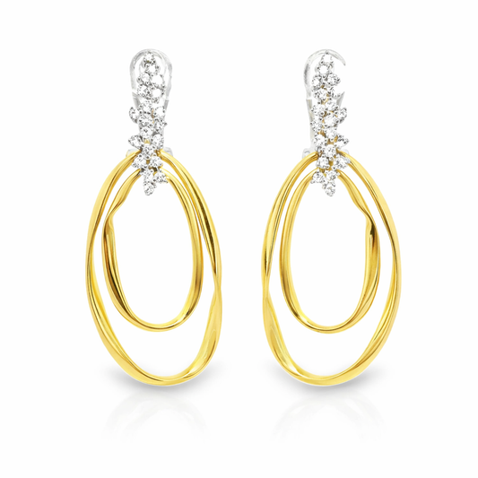 0.50CT Diamond Earring 14k Yellow Gold