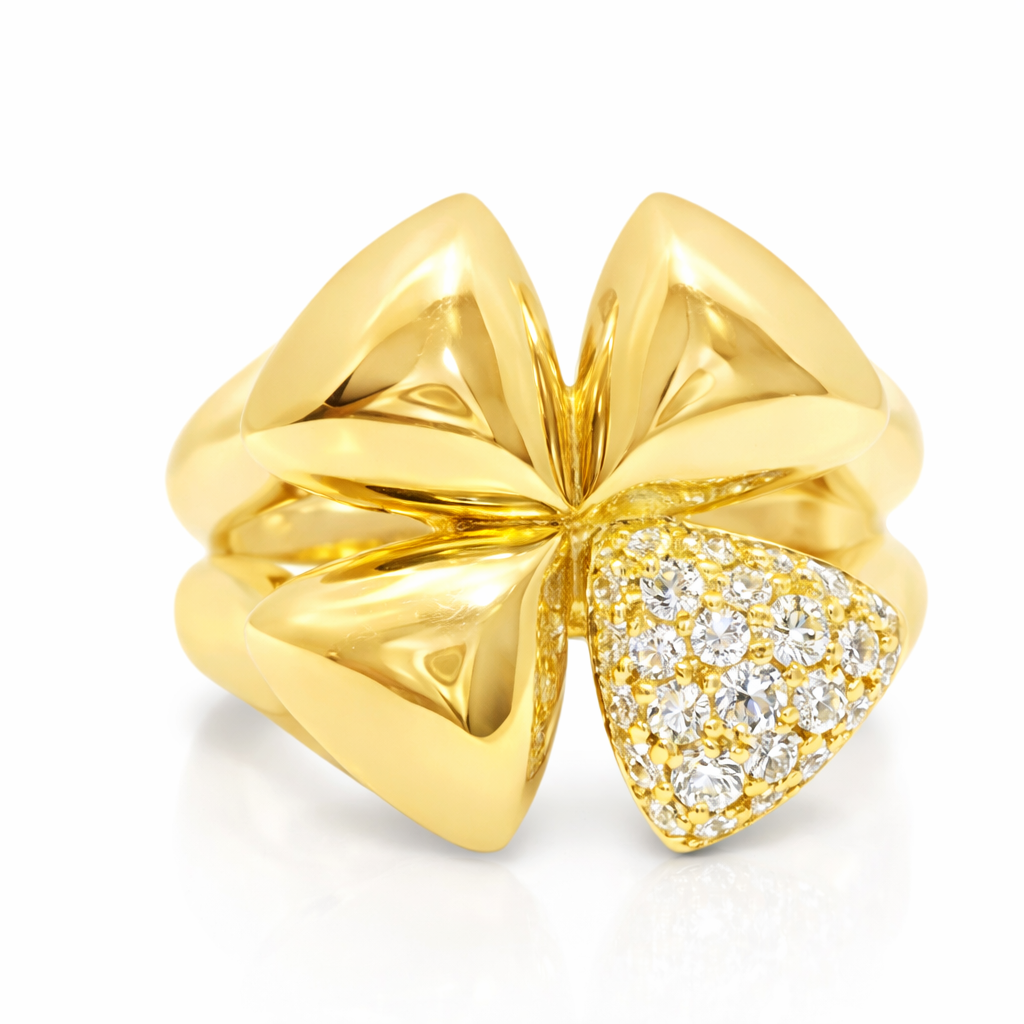 0.33CT Diamond Ring 14k Yellow Gold