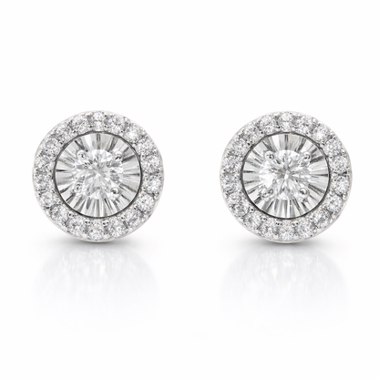 0.41CT Diamond  18k White Gold Earring