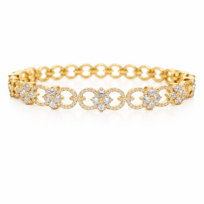 1.55CT Diamond Bangle 18k Yellow Gold