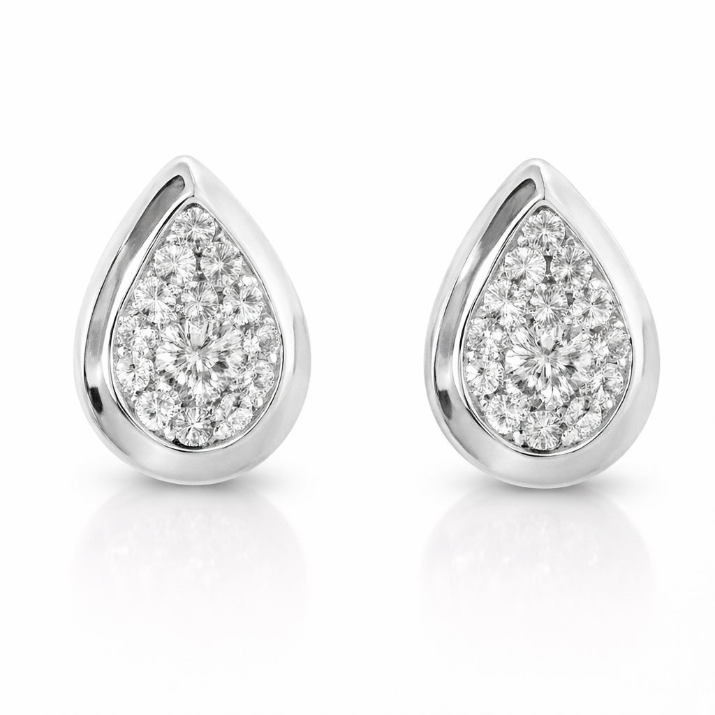 0.70CT Diamond 14k White Gold Earring