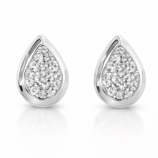 0.70CT Diamond 14k White Gold Earring