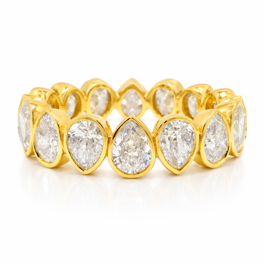 4.16CT Diamond Ring 18k Yellow Gold