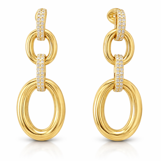 0.28CT Diamond 14k Yellow Gold Earring