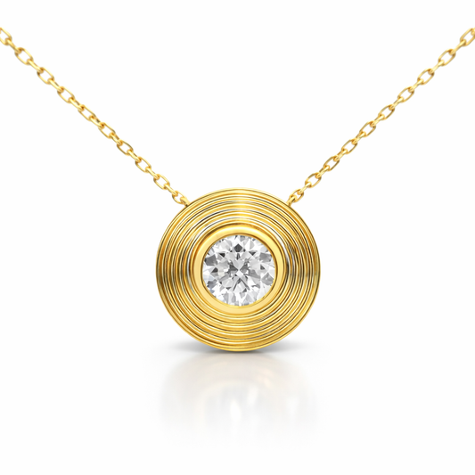 1.05CT Lab Diamond Pendant 14k Yellow Gold