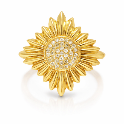 0.09CT Diamond Ring 14k Yellow Gold