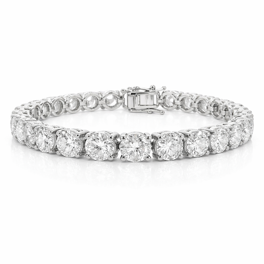 20.74CT Lab Diamond Bracelet 14k White Gold