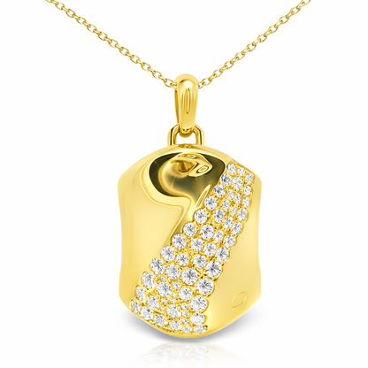 0.93CT Diamond Pendant 14k Yellow Gold