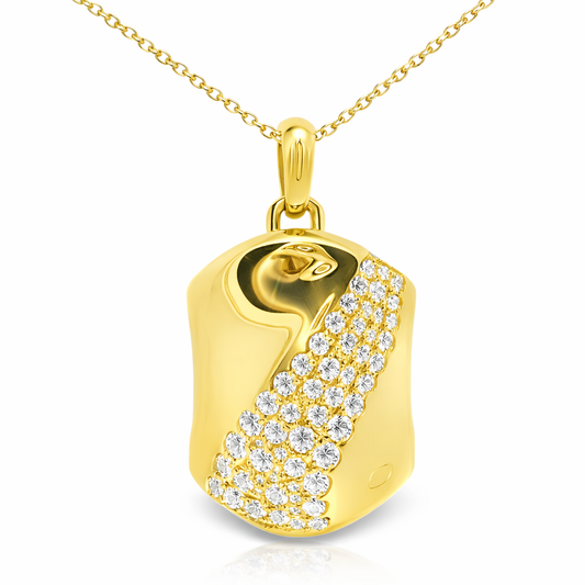 0.93CT Diamond Pendant 14k Yellow Gold