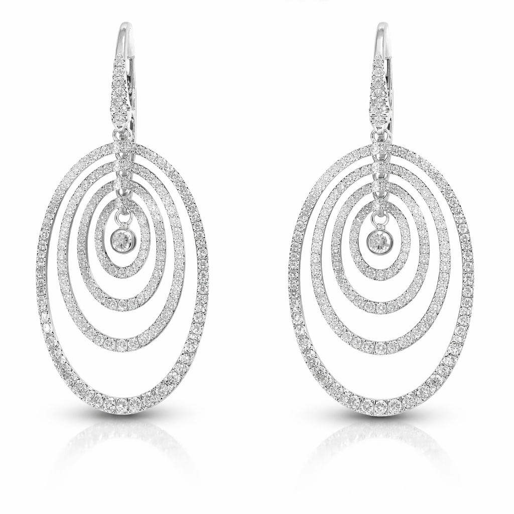 2.32CT Diamond Earring 14k White Gold