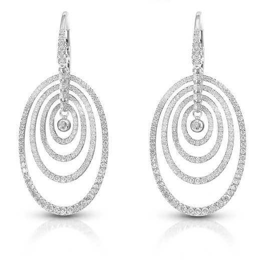 2.32CT Diamond Earring 14k White Gold